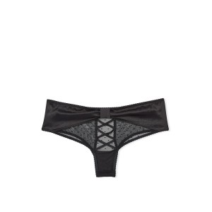 Трусики Bow-Back Open Lace-Up Cheeky Panty Black