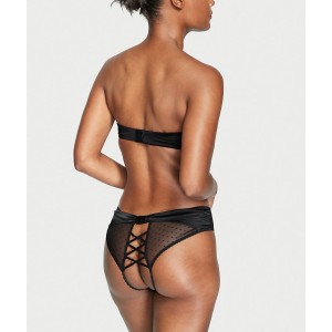Трусики Bow-Back Open Lace-Up Cheeky Panty Black