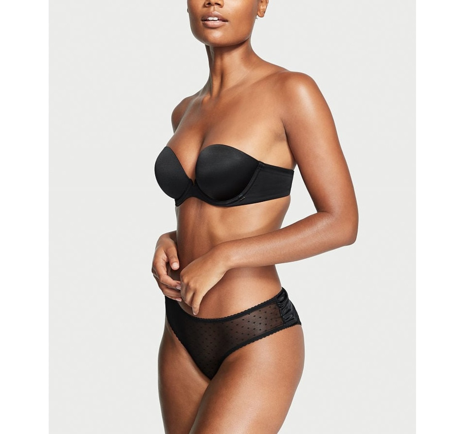 Трусики Bow-Back Open Lace-Up Cheeky Panty Black