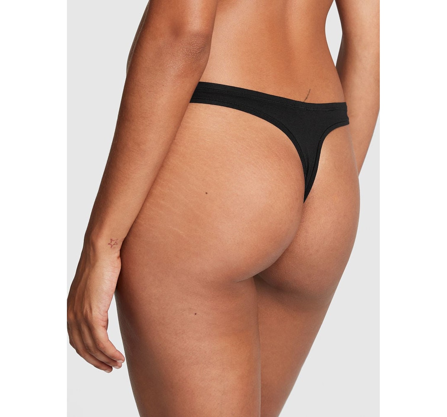 Трусики Cotton Thong panty Smooth Pure Black