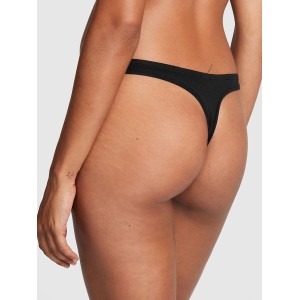 Трусики Cotton Thong panty Smooth Pure Black