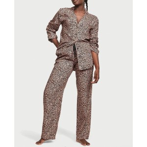 Піжама Flannel Long Pajama Set Leopard