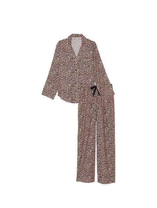 Піжама Flannel Long Pajama Set Leopard