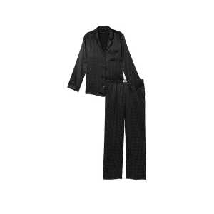 Піжама Dew Drop Satin Long Pajama Set Black