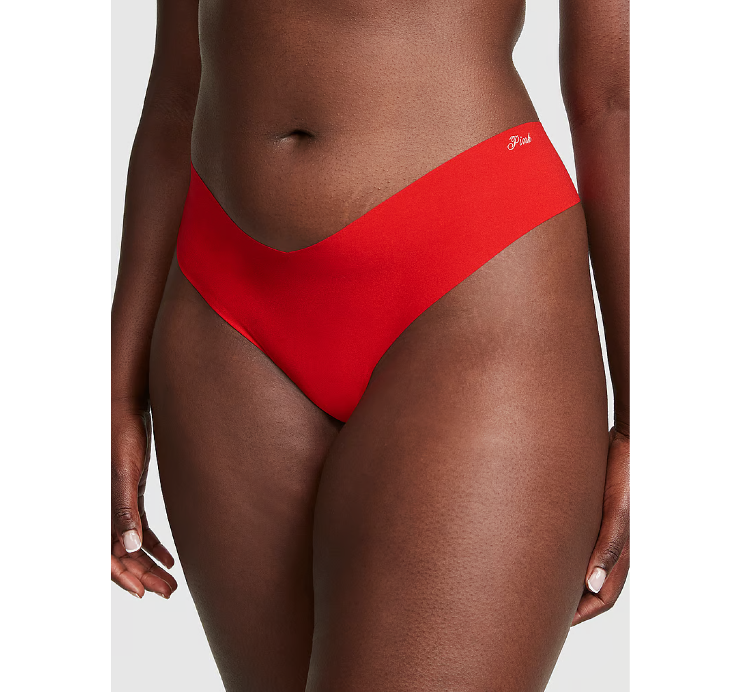 Трусики No Show High-Leg Thong Panty Red PINK