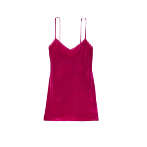 Пеньюар Victoria's Secret Fuchsia Velvet Slip
