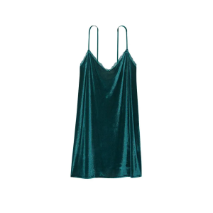 Пеньюар Victoria Secret Deep Green Velvet Slip
