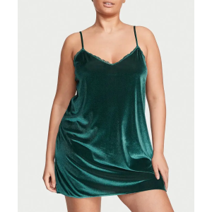 Пеньюар Victoria Secret Deep Green Velvet Slip
