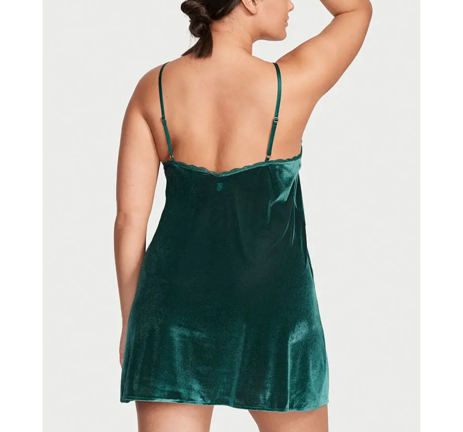 Пеньюар Victoria Secret Deep Green Velvet Slip