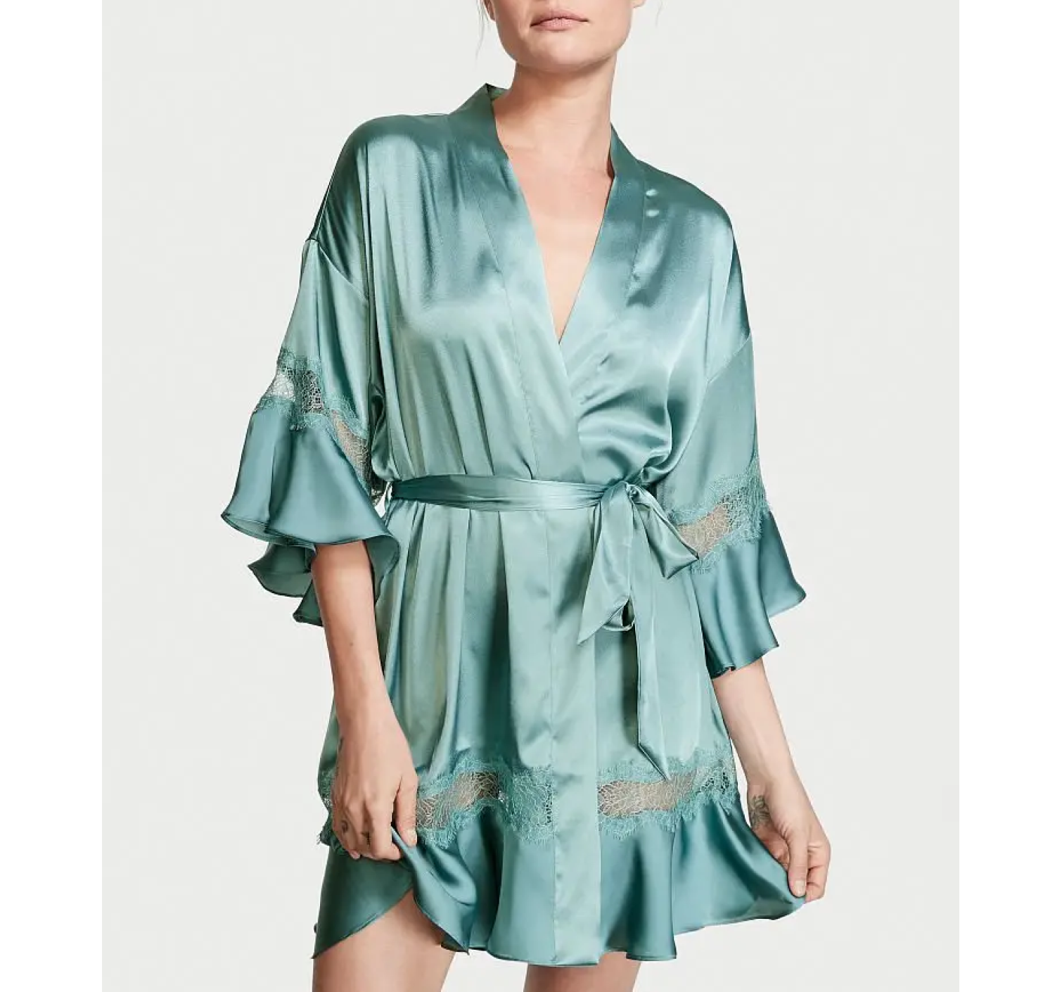 Халат Victoria's Secret Flounce Satin Robe
