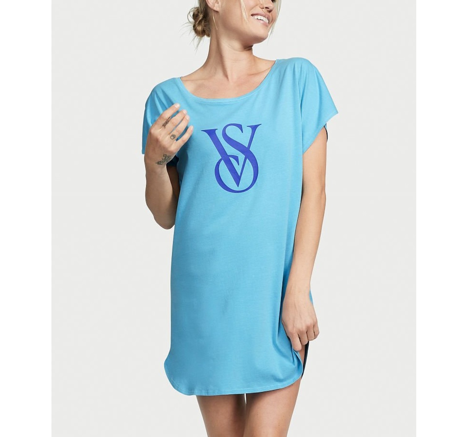 Нічна сорочка Cotton Sleepshirt Blue