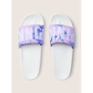 Шльопанці Pink Slides Blue Logo