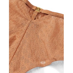 Трусики Mesh & Satin Bow Cutout Back Open Panty Toffy