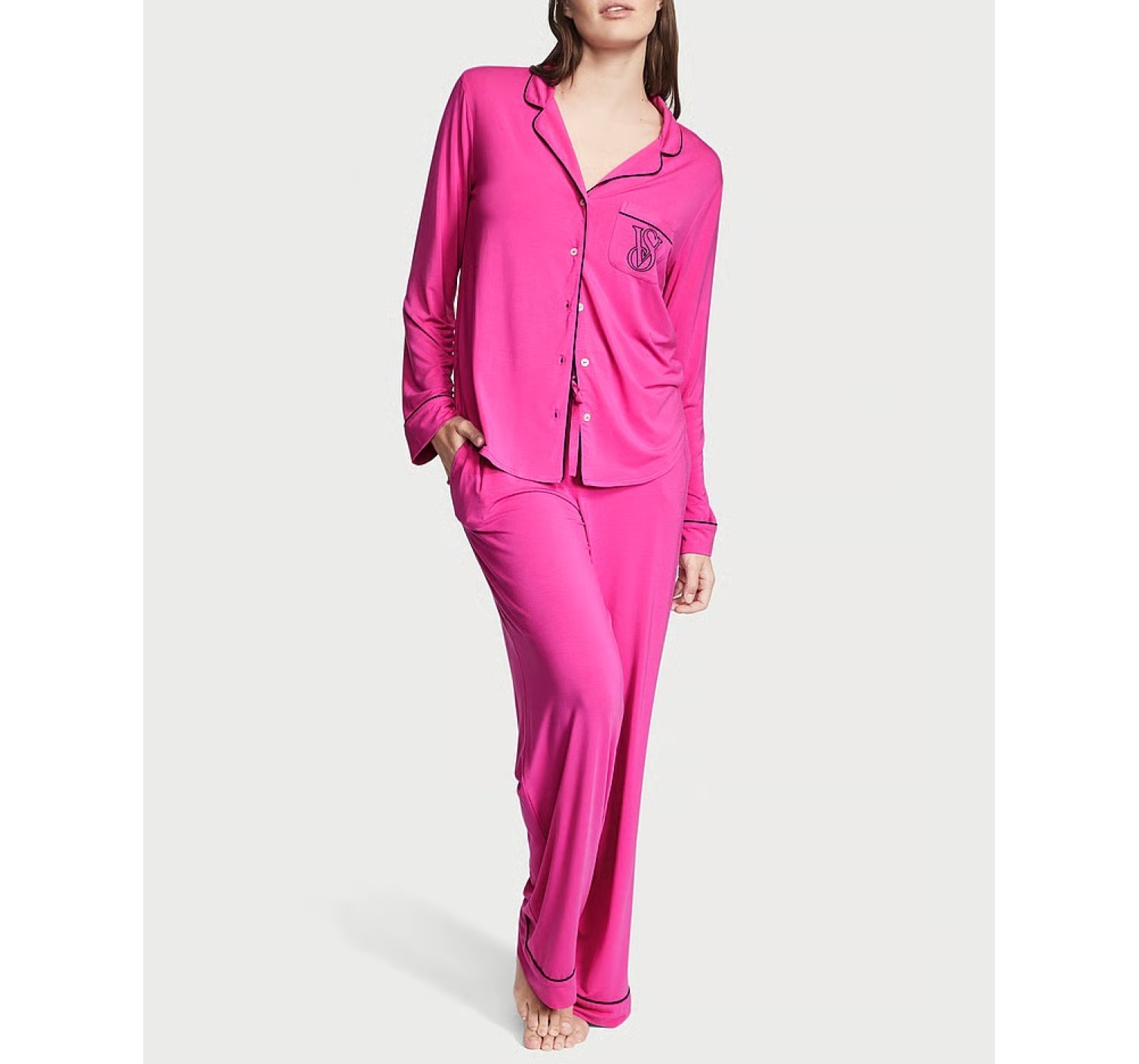 Пижама Modal Long Pajama Set Fuchsia Frenzy