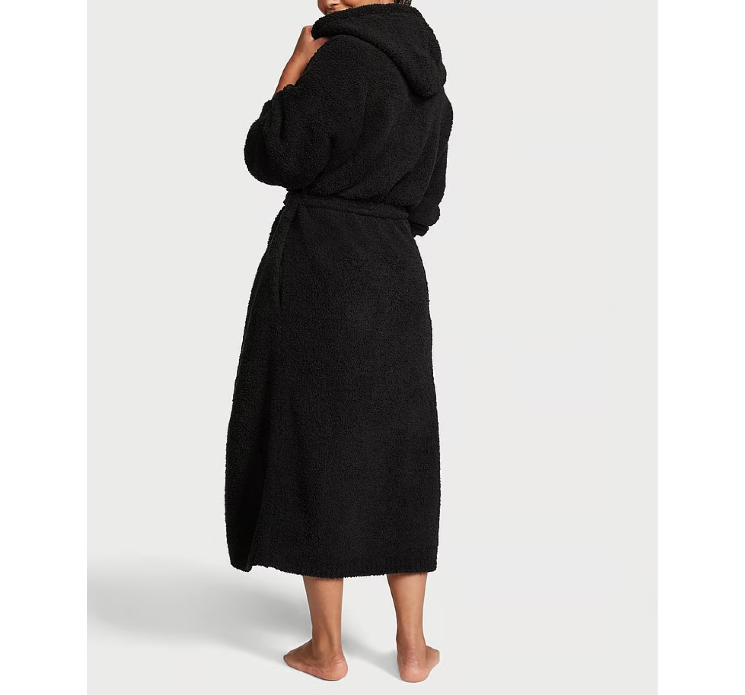 Халат Chenille Hooded Long Robe Black