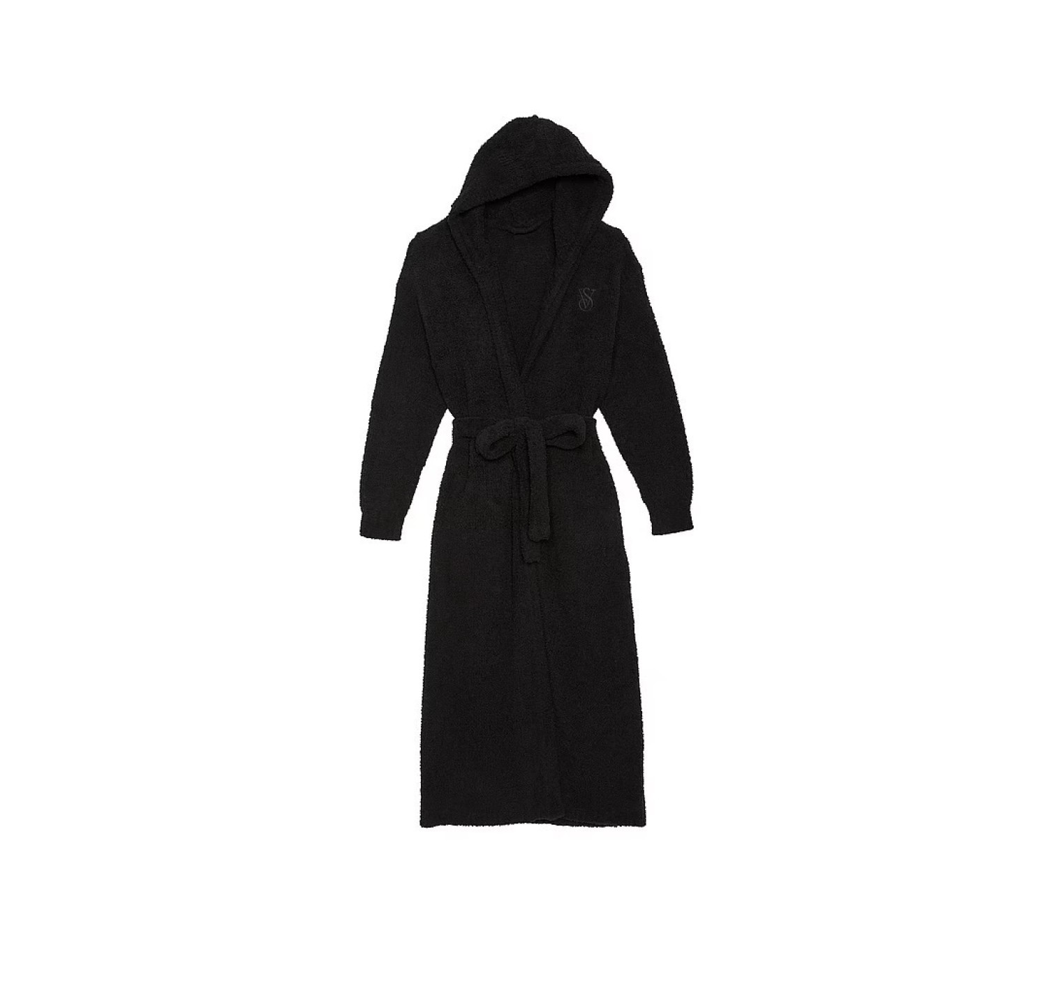Халат Chenille Hooded Long Robe Black