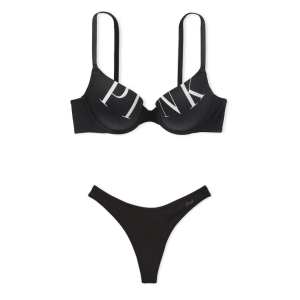 Комплект білизни Push-Up Bra Black PINK Logo Set