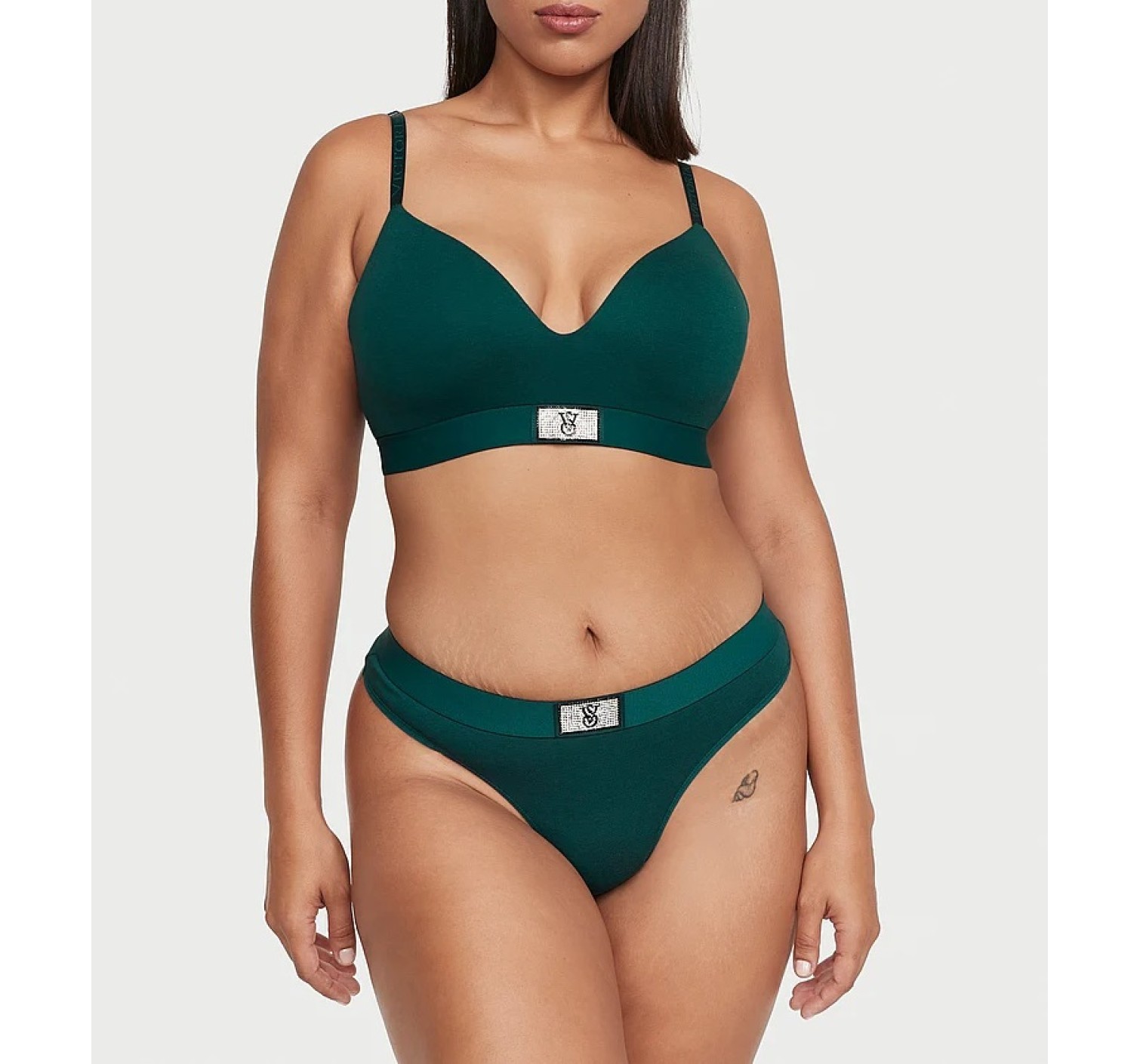 Комплект білизни Cotton Lightly Lined Wireless Bra Shine Patch Black Ivy Set