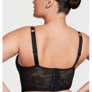 Комплект белья Bombshell Add-2-Cups Chain Strap Corset Top Black Thong Set