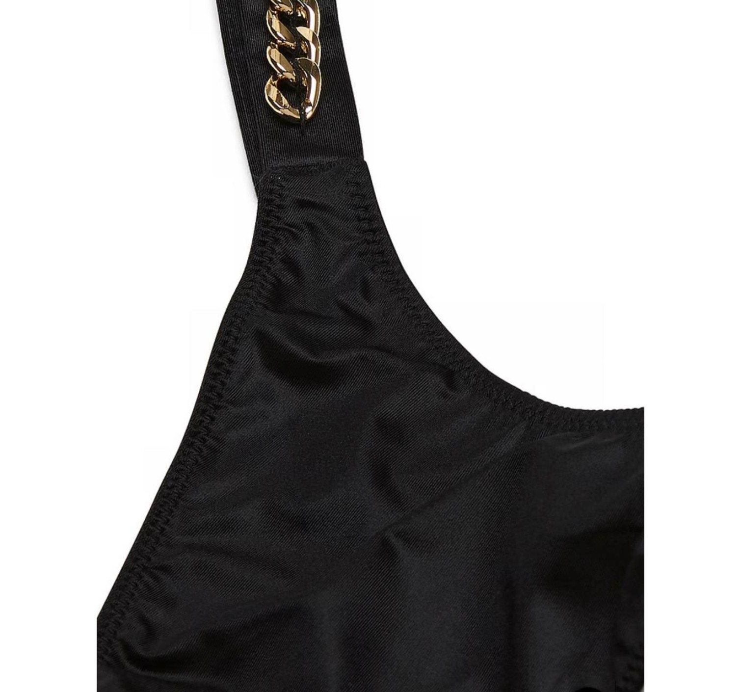 Комплект белья Bombshell Add-2-Cups Chain Strap Corset Top Black Thong Set