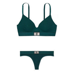 Комплект білизни Cotton Lightly Lined Wireless Bra Shine Patch Black Ivy Set