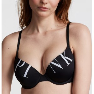 Комплект білизни Push-Up Bra Black PINK Logo Set