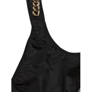 Трусики Double Chain Strap Smooth Thong Panty Black