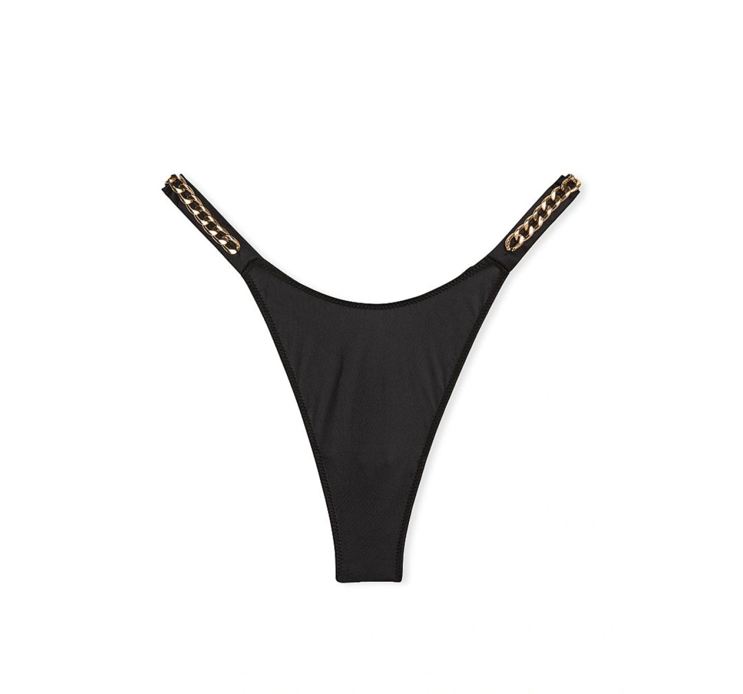 Трусики Double Chain Strap Smooth Thong Panty Black
