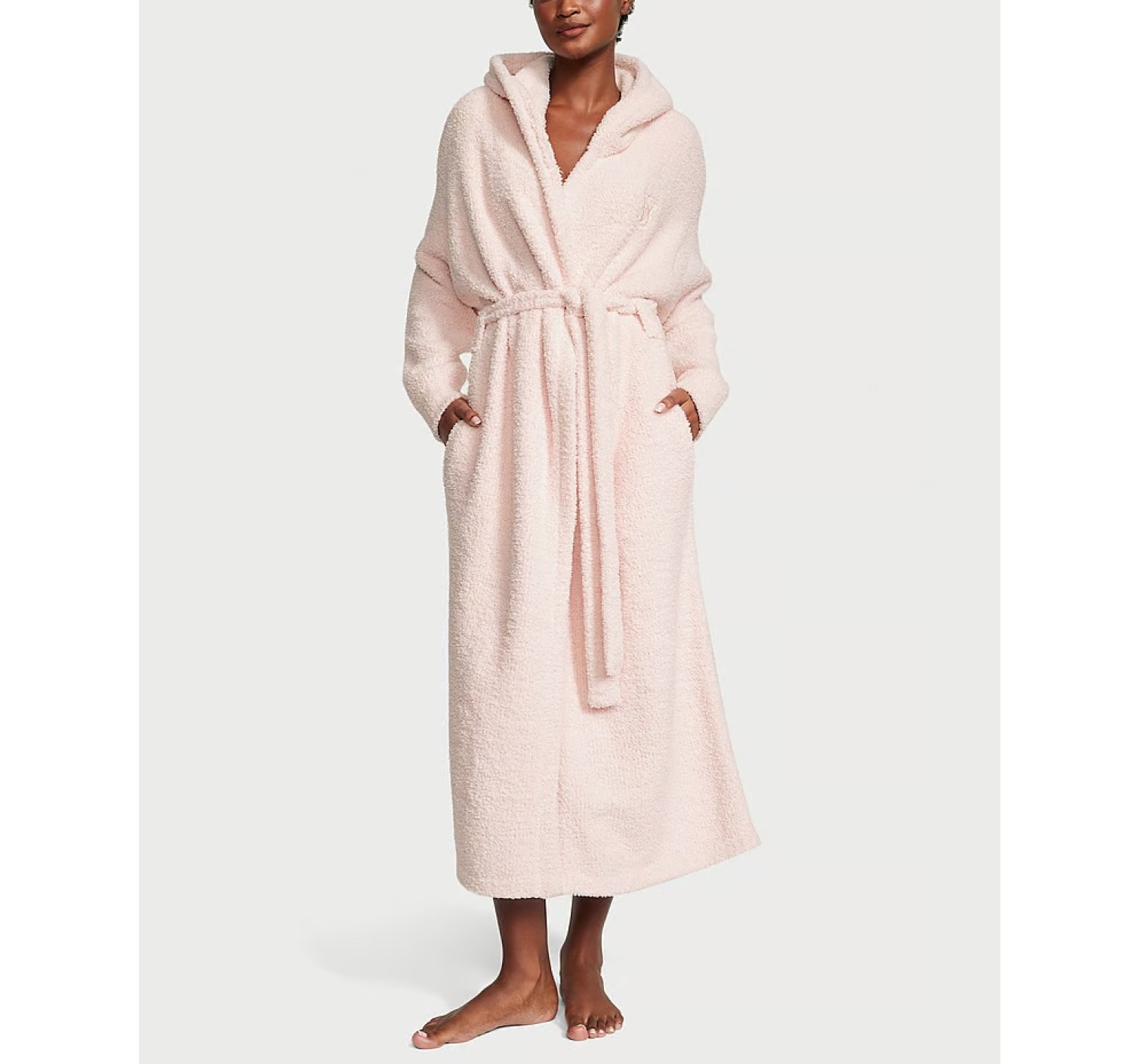 Халат Chenille Hooded Long Robe Purest Pink