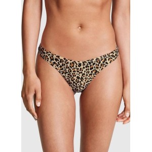 Трусики PINK Cotton Thong Panty leopard