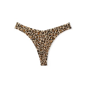 Трусики PINK Cotton Thong Panty leopard