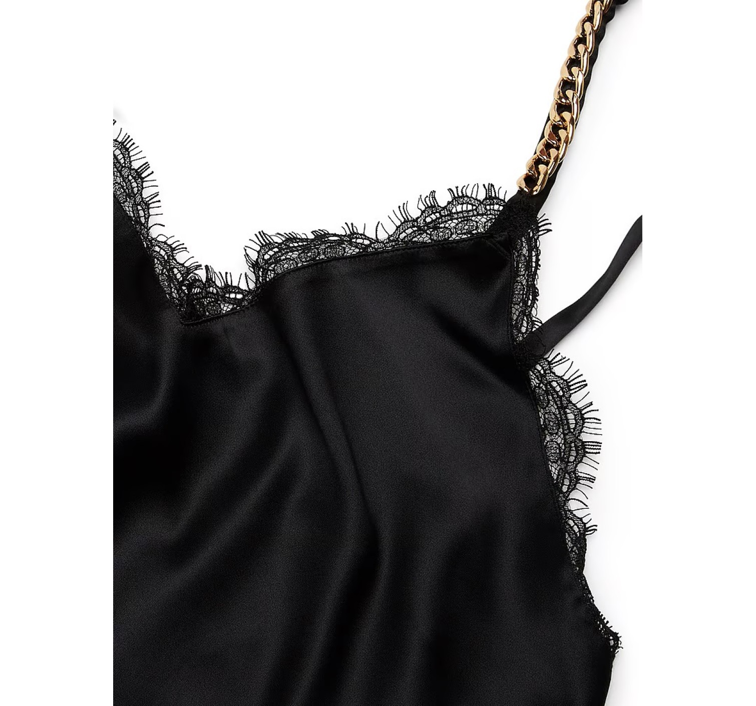 Пижама Chain Strap Satin Lace-Trim Cami Shorts Set