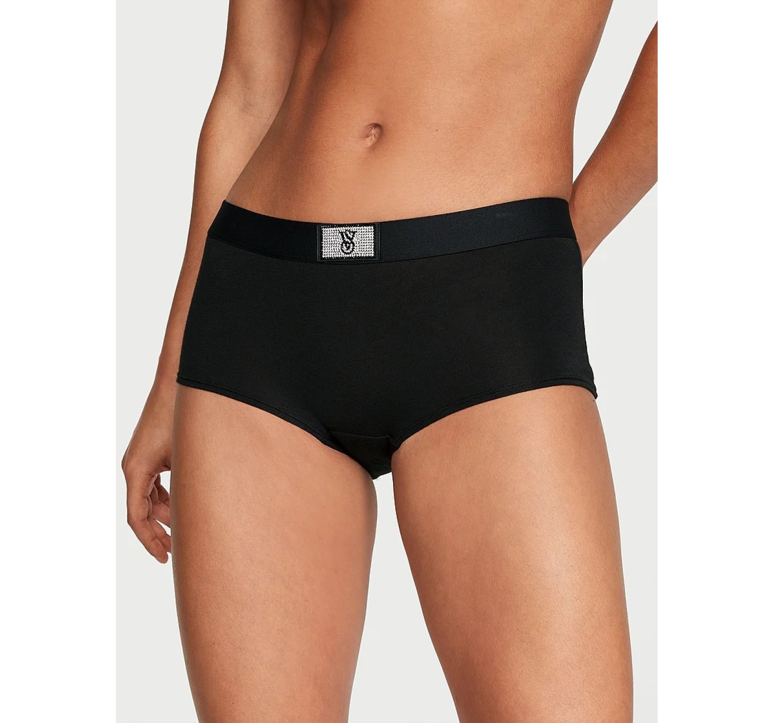 Трусики Shine Patch Cotton Boyshort Panty Shine Patch Black