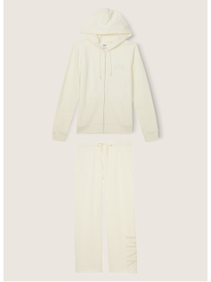 Спортивний костюм PINK Everyday Fleece Zip-up Hoodie Creamer