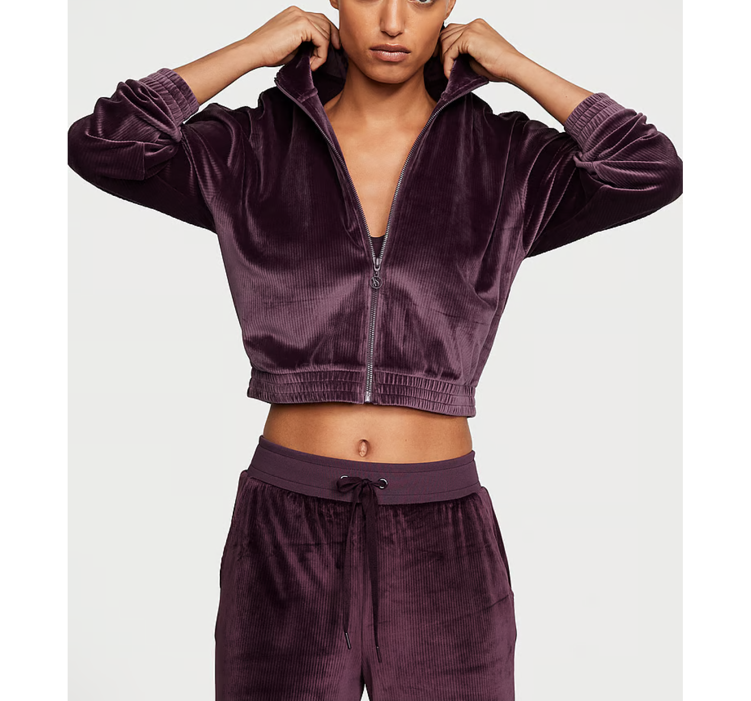 Велюровый костюм Velour Ribbed Lounge Winter Wine