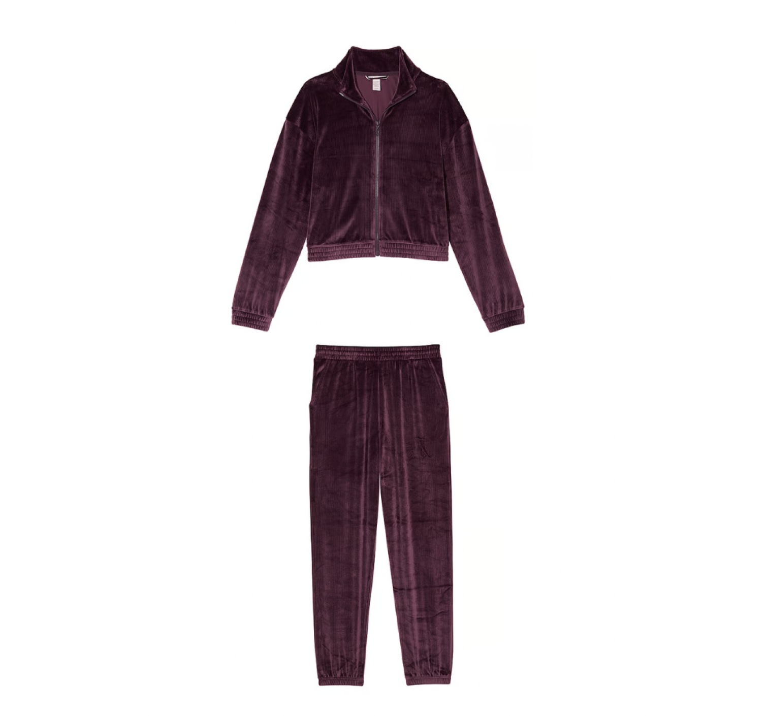 Велюровый костюм Velour Ribbed Lounge Winter Wine