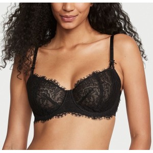 Комплект белья Wicked Lace Unlined Balconette Bra Black Set