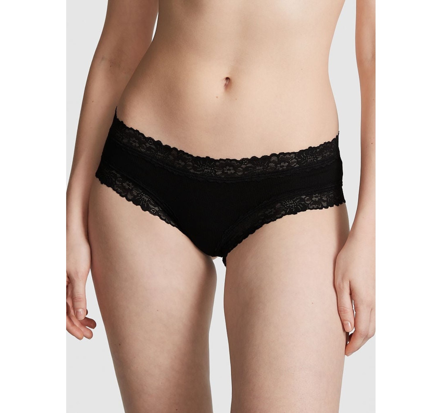 Трусики Wink Lace-Trim Cheeky Panty Black PINK