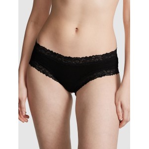 Трусики Wink Lace-Trim Cheeky Panty Black PINK