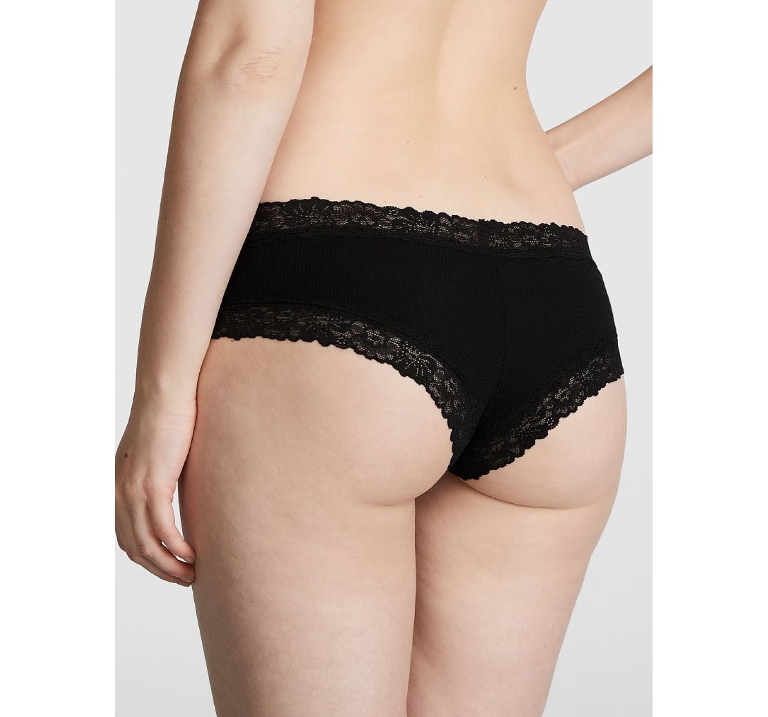 Трусики Wink Lace-Trim Cheeky Panty Black PINK