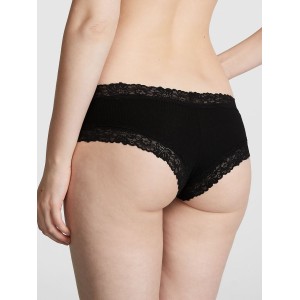 Трусики Wink Lace-Trim Cheeky Panty Black PINK