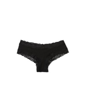 Трусики Wink Lace-Trim Cheeky Panty Black PINK