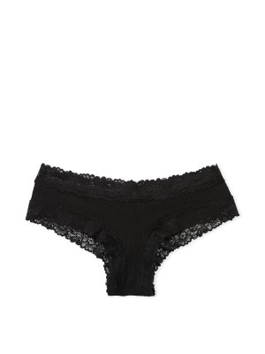 Трусики Wink Lace-Trim Cheeky Panty Black PINK