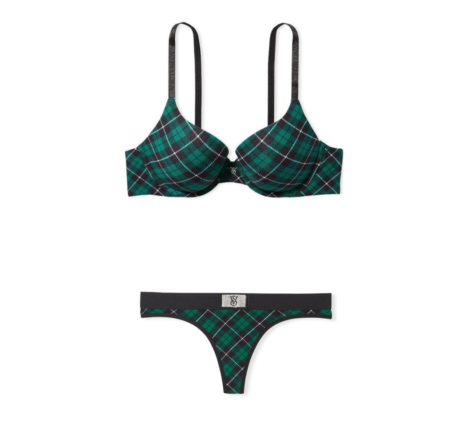 Комплект білизни Push-Up Cotton Perfect Shape Bra Spruce Plaid Set