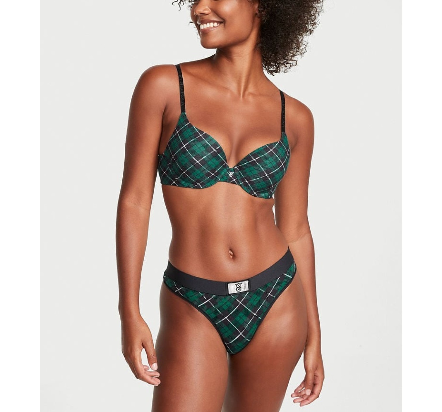 Комплект білизни Push-Up Cotton Perfect Shape Bra Spruce Plaid Set