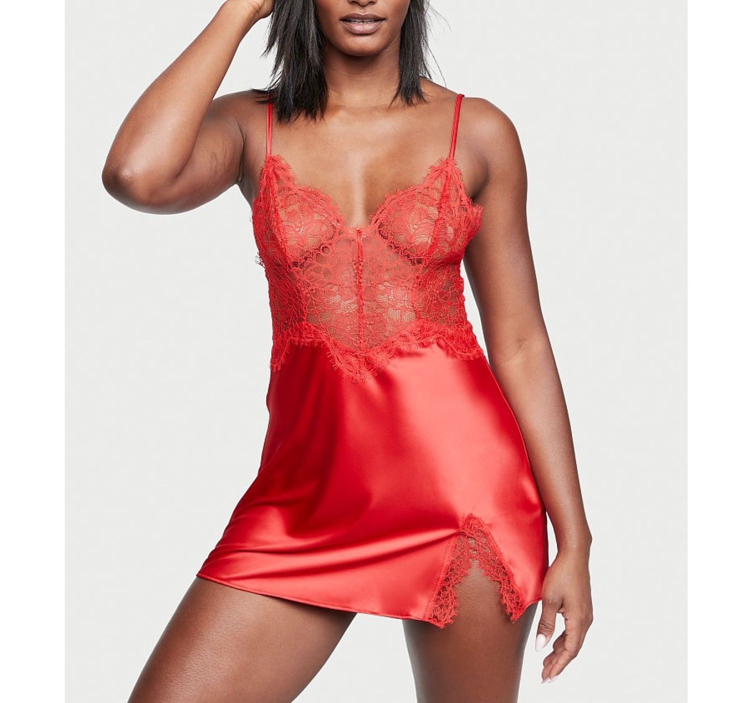 Пеньюар Very Sexy Lace Plunge Slip lipstick