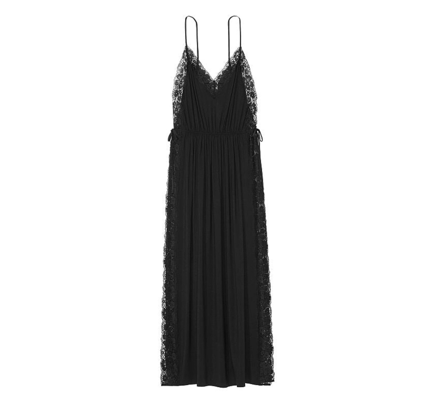 Пеньюар Modal Lace Trim Slip Dress Black