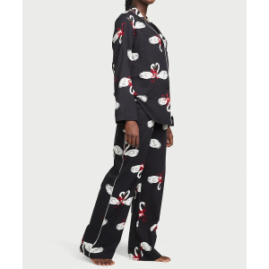Пижама  Flannel Long Pajama Black Print