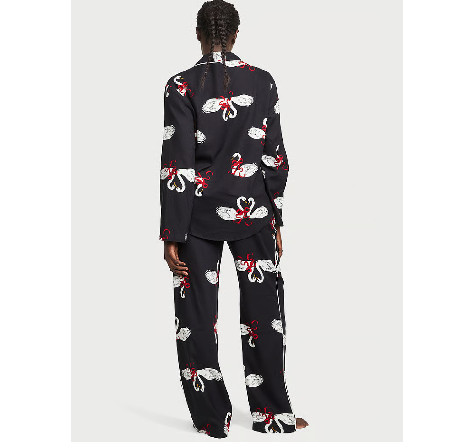 Пижама  Flannel Long Pajama Black Print