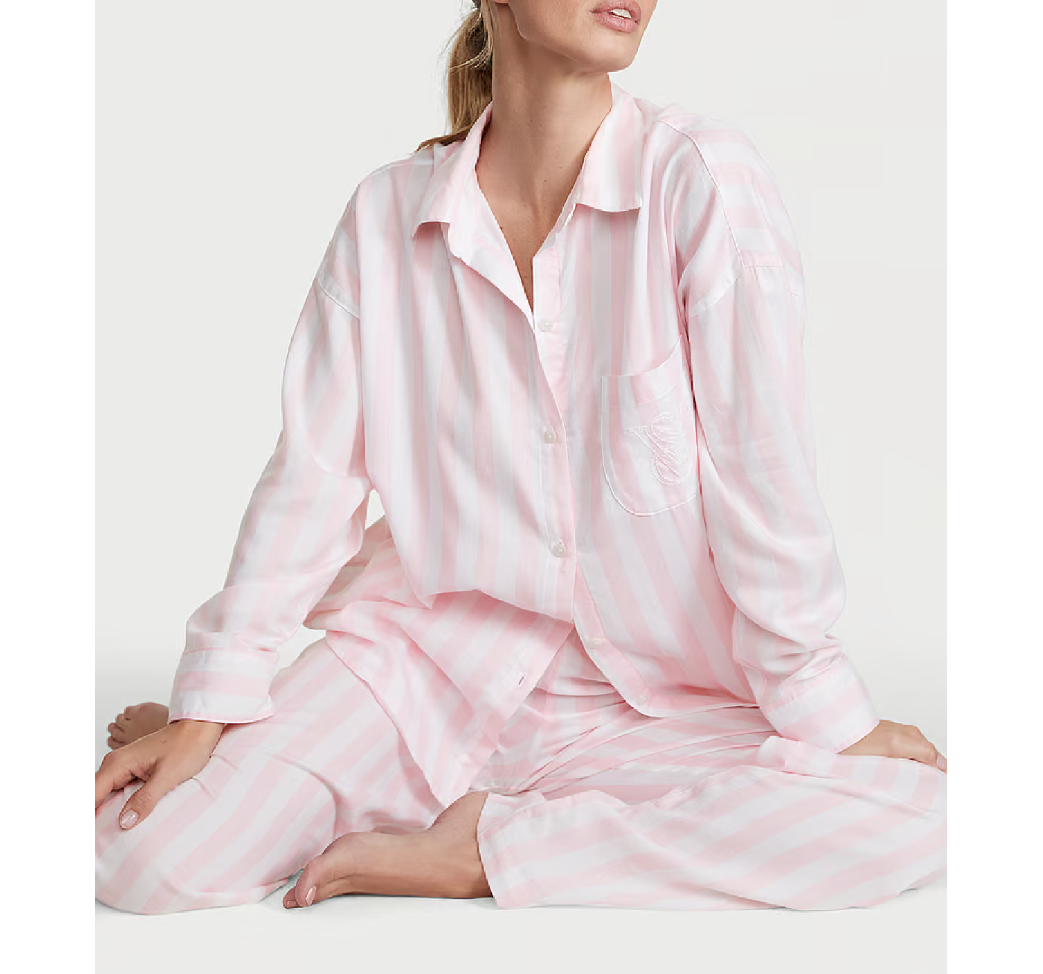 Піжама Cotton-Modal Long Pj Set Pretty Blossom Stripes